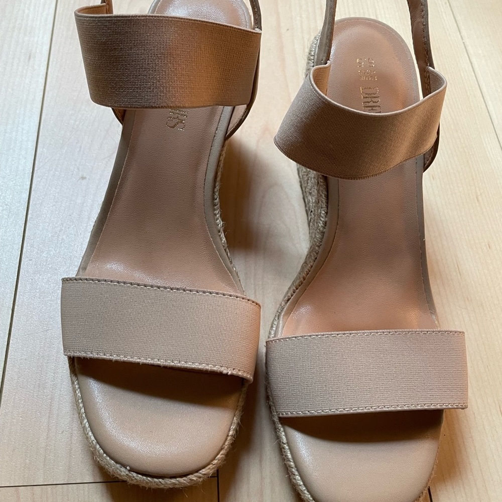 Stylish Beige Sandals - Wedges - 8.5